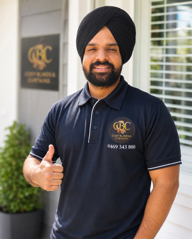 Simran Singh, blind and curtain installer Adelaide — Cosy Blinds & Curtains