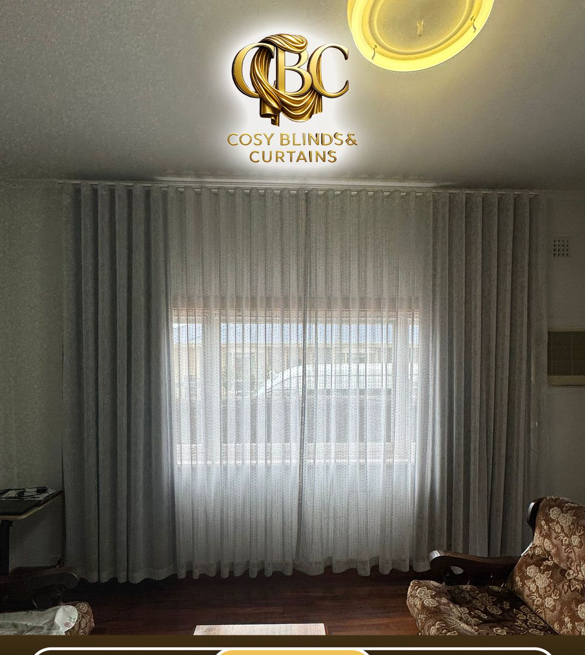 S-Wave curtains and sheers in a family lounge