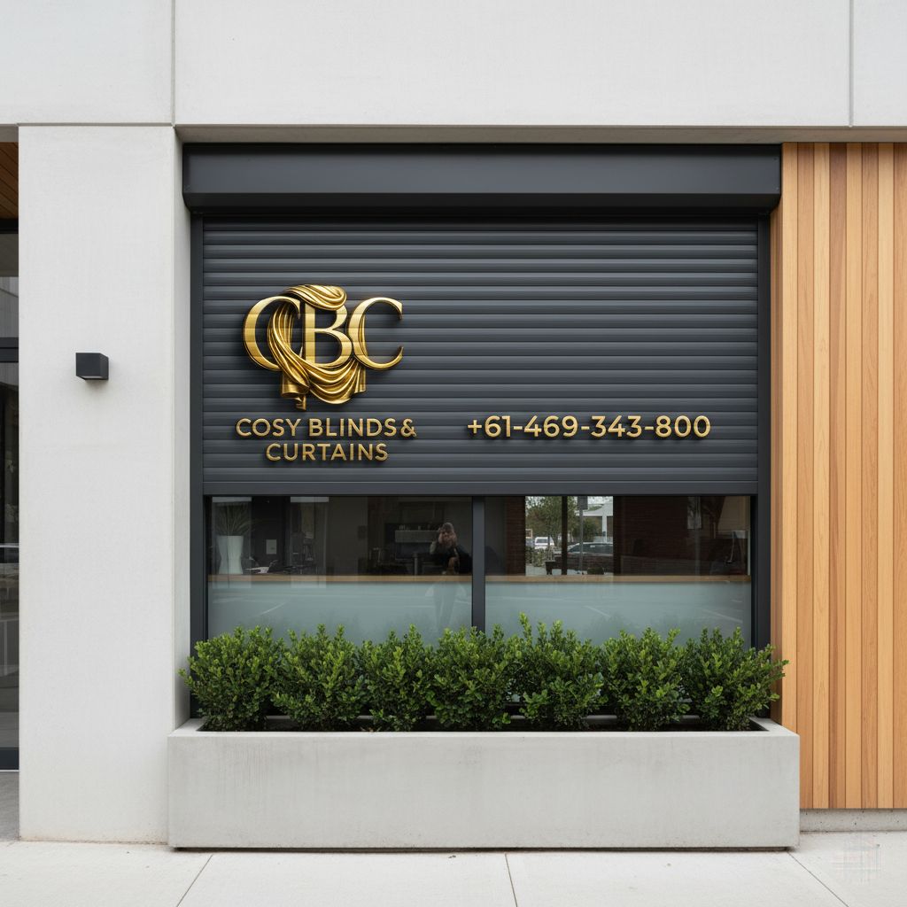 Roller shutter finish option: charcoal on rendered walls